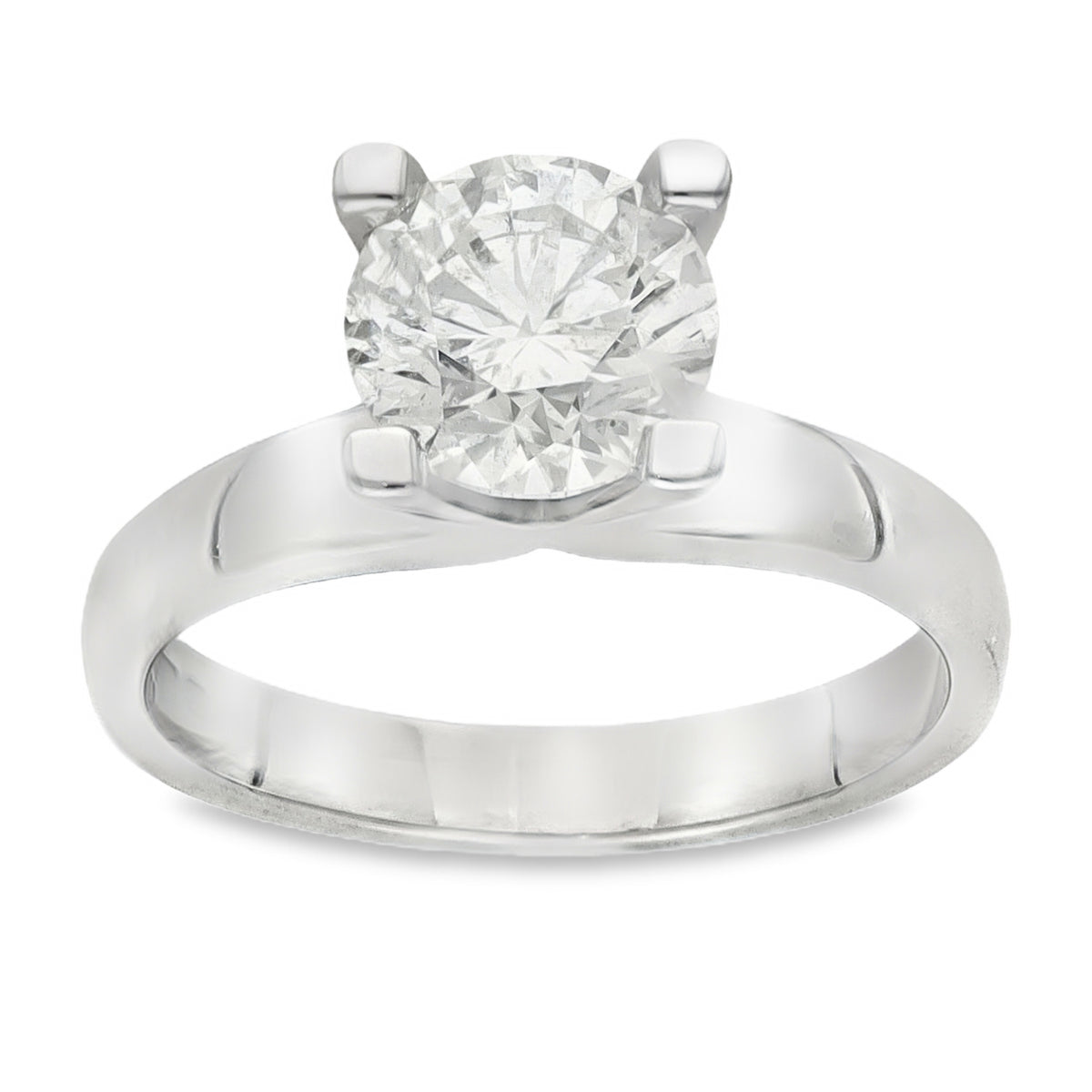 18ct White Gold Diamond Solitaire Engagement Ring - 1.64ct