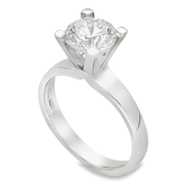 18ct White Gold Diamond Solitaire Engagement Ring - 1.64ct