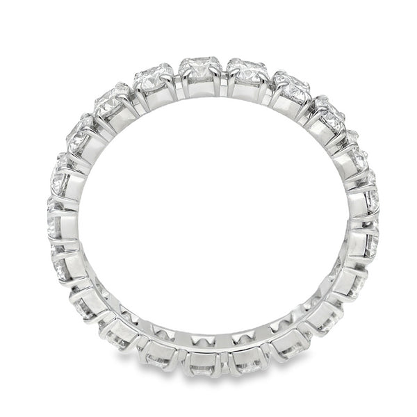 18ct White Gold Diamond Full Eternity Ring - Size L - 1.47ct