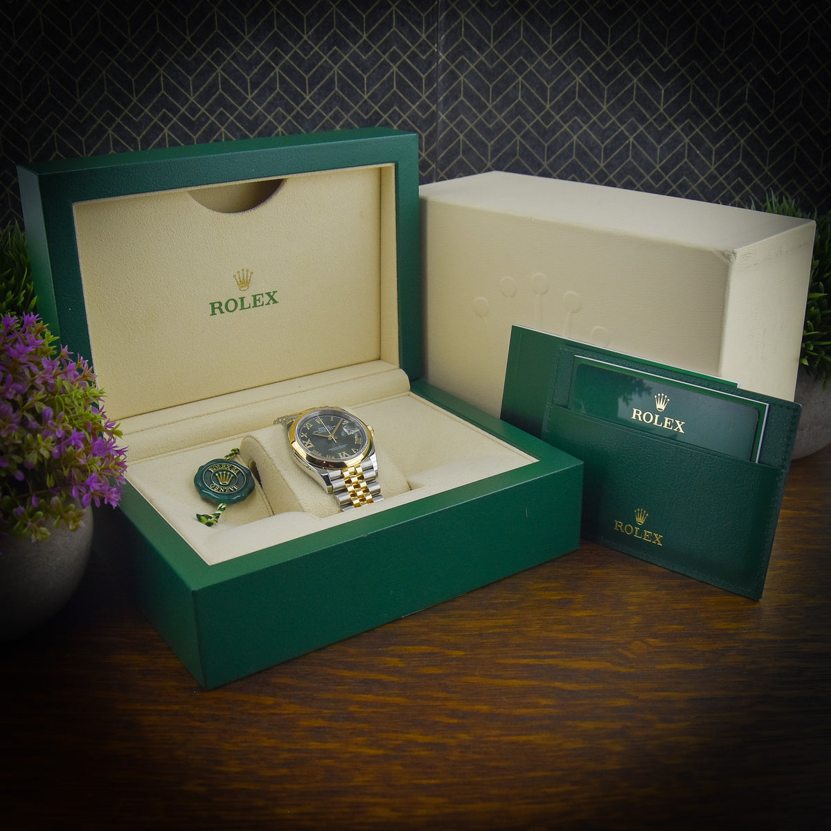 Datejust 126203 - Olive Green Diamond Dial - 2021
