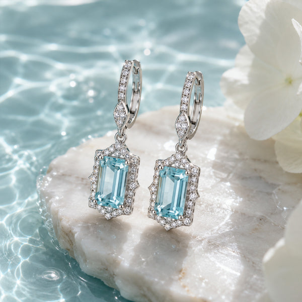 March Birthstone Earrings