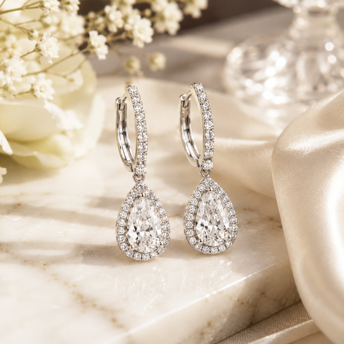 April Birthstone Earrings