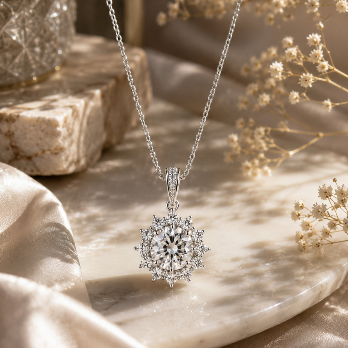 April Birthstone Necklace Pendants