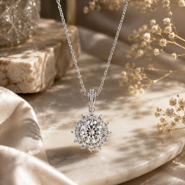 April Birthstone Necklace Pendants