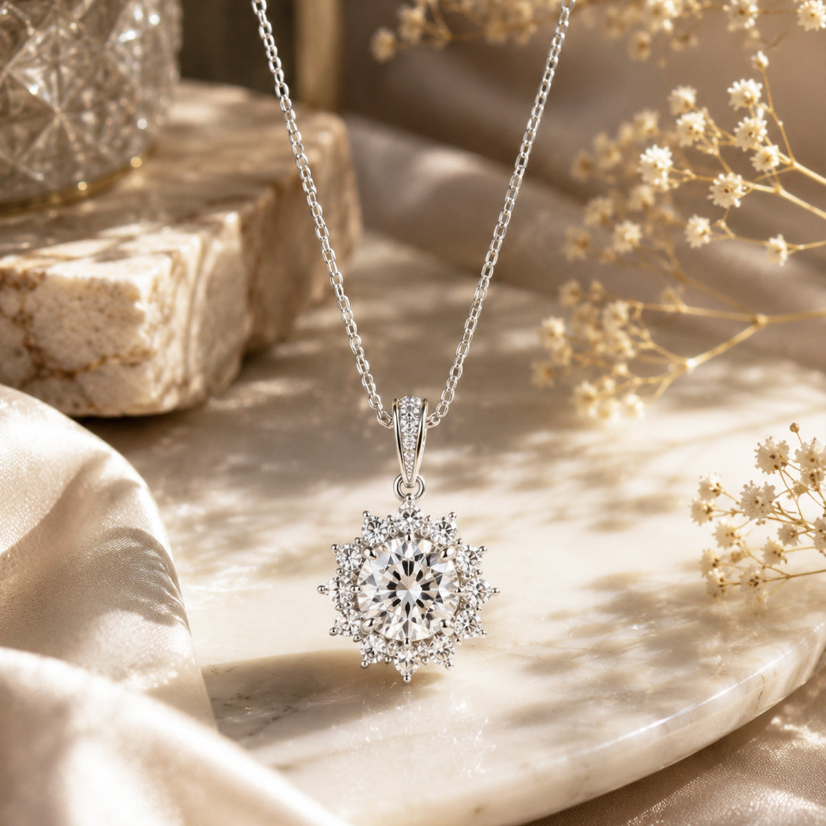 April Birthstone Necklace Pendants