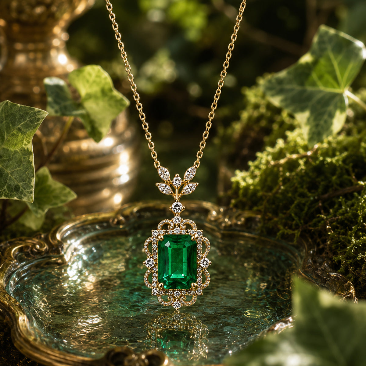 May Birthstone Necklace Pendants
