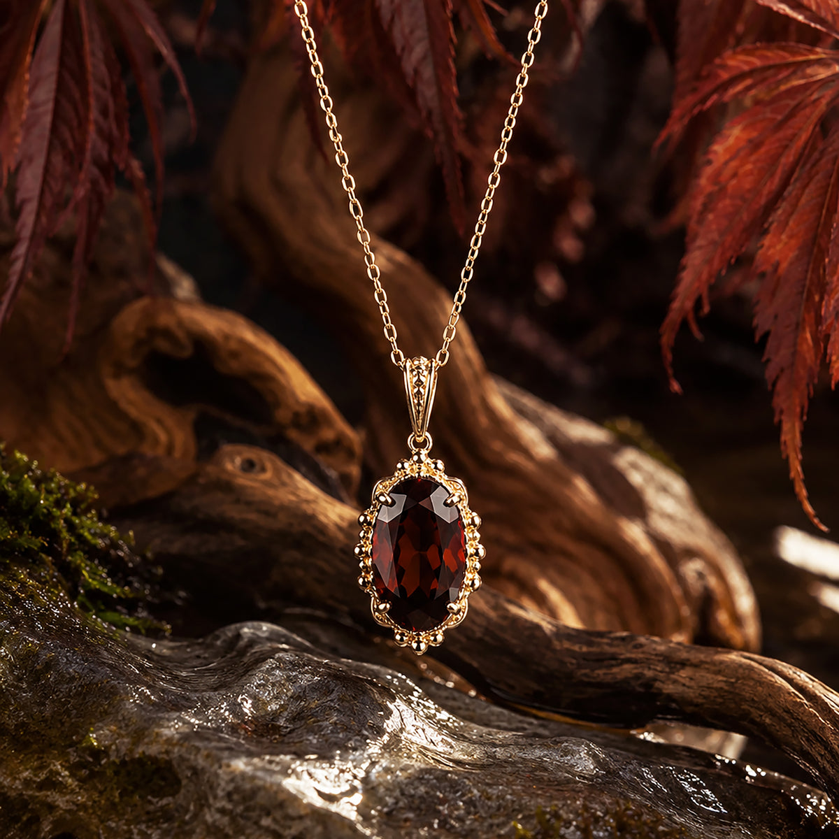 January Birthstone Necklace Pendants