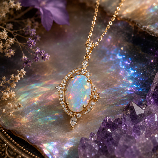October Birthstone Necklace Pendants