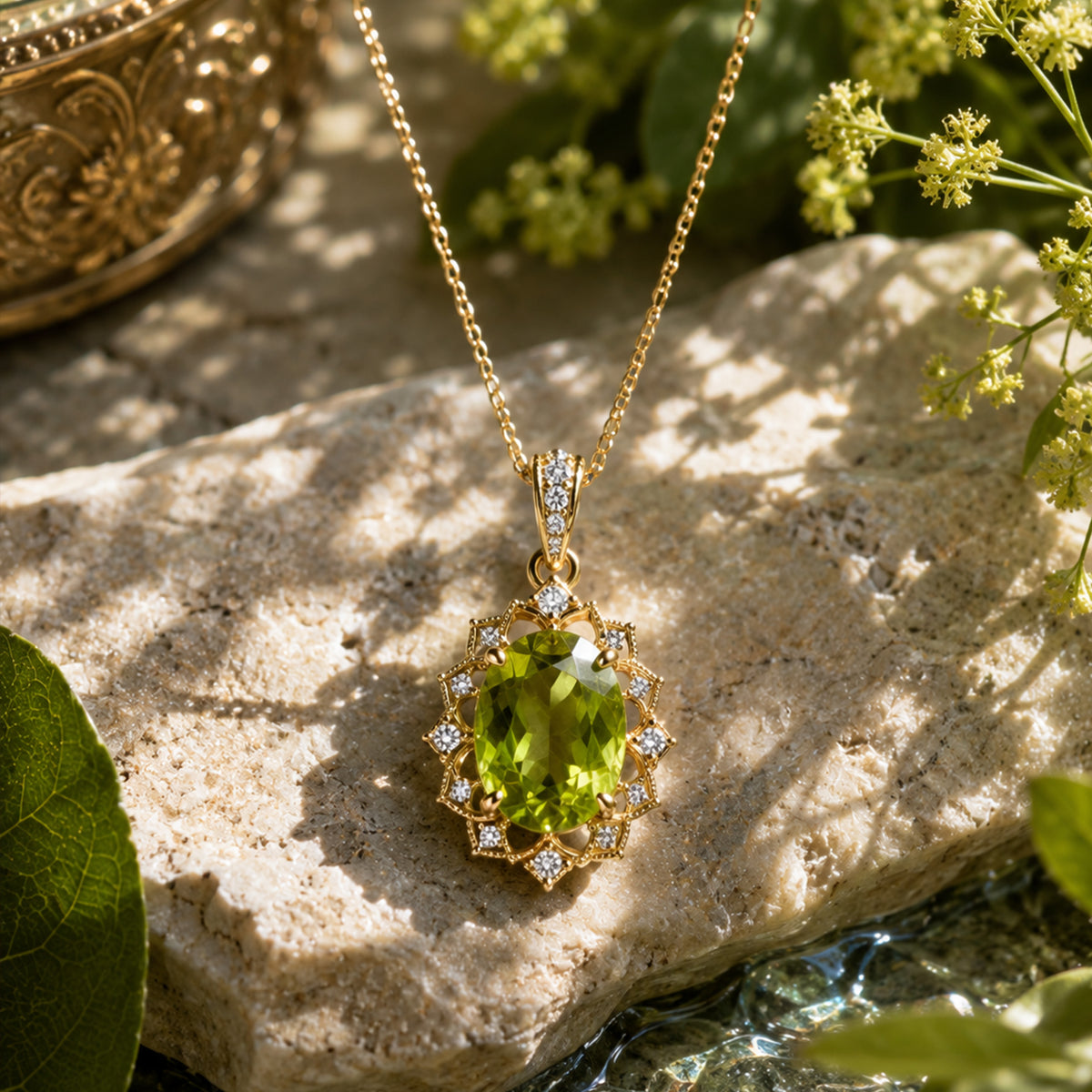 August Birthstone Necklace Pendants