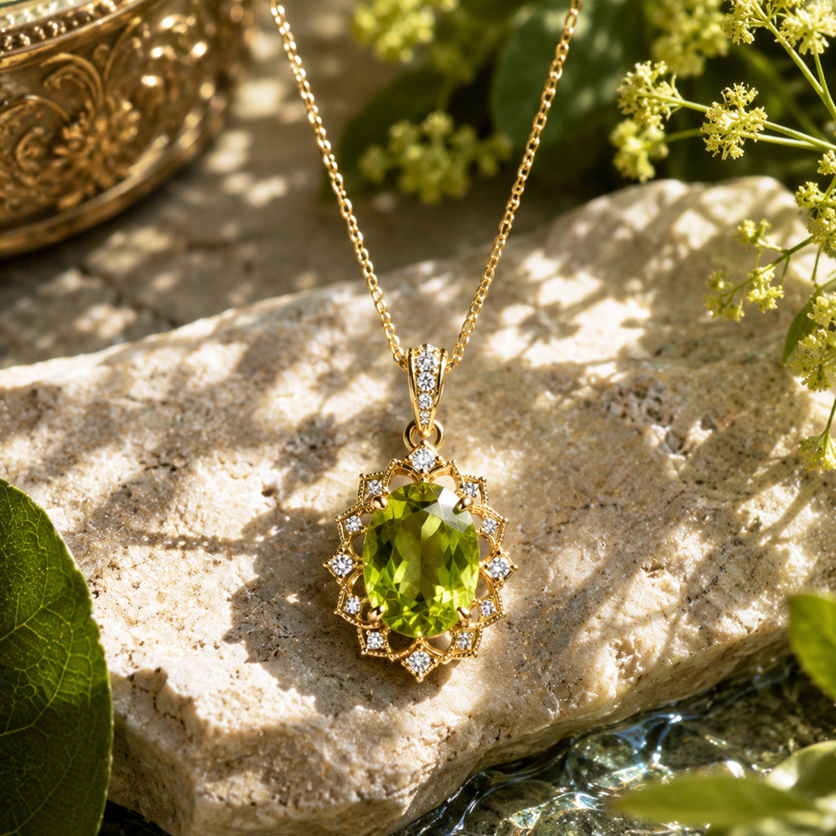 August Birthstone Necklace Pendants