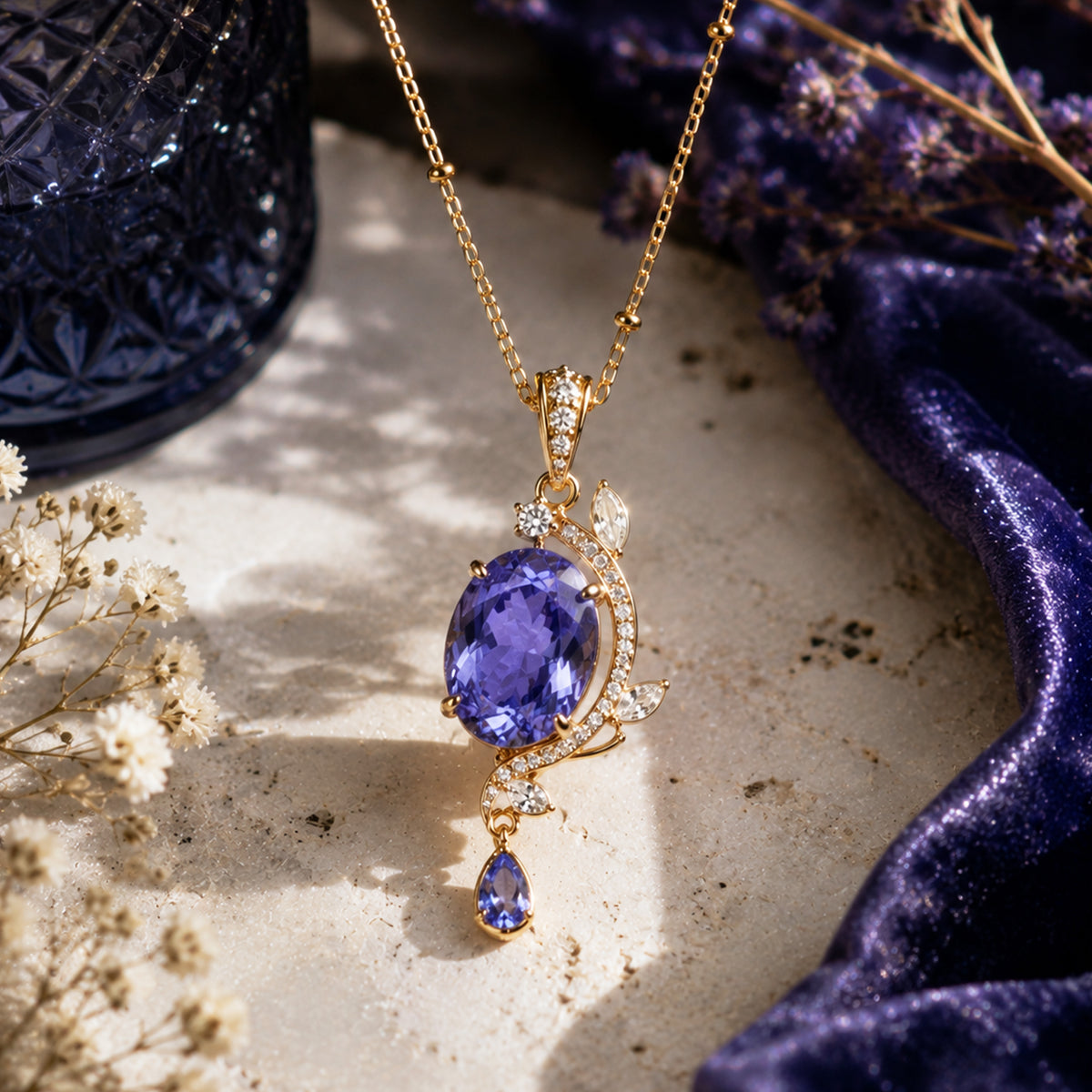 December Birthstone Necklace Pendants