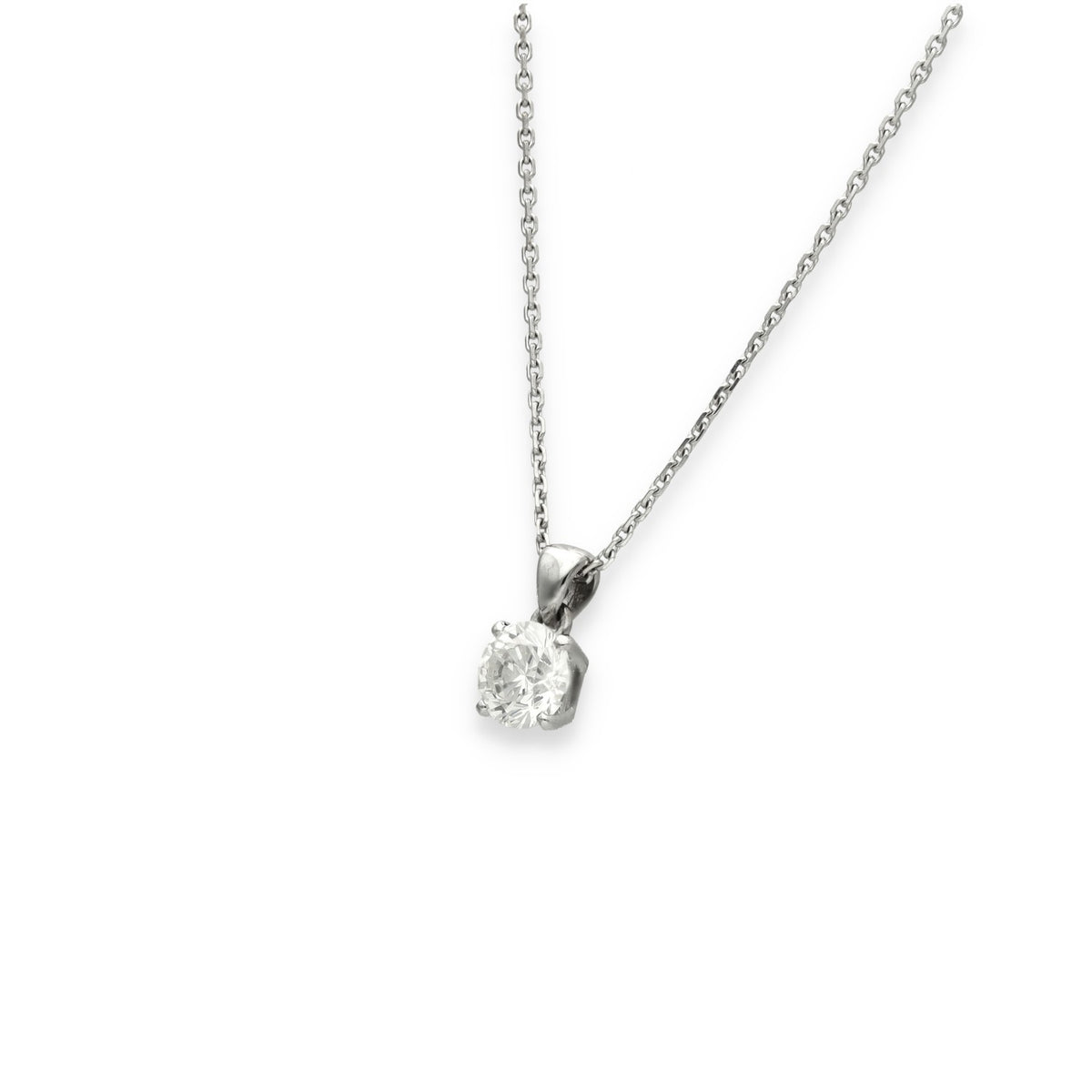 18ct White Gold Diamond Dot Pendant & Necklace - 16/18" - 1.67ct