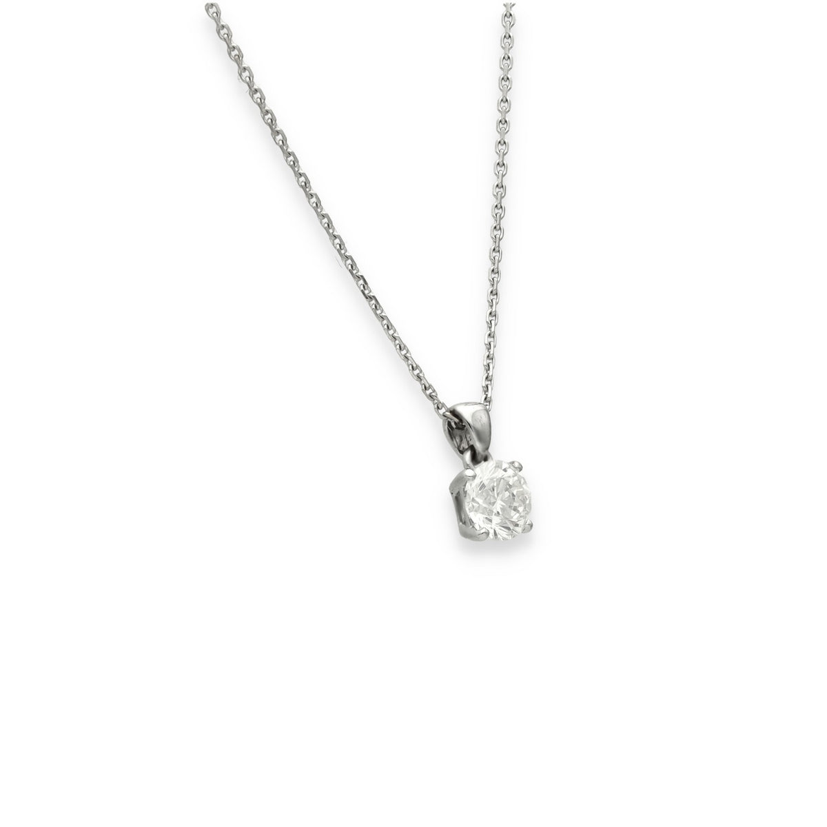 18ct White Gold Diamond Dot Pendant & Necklace - 16/18" - 1.67ct