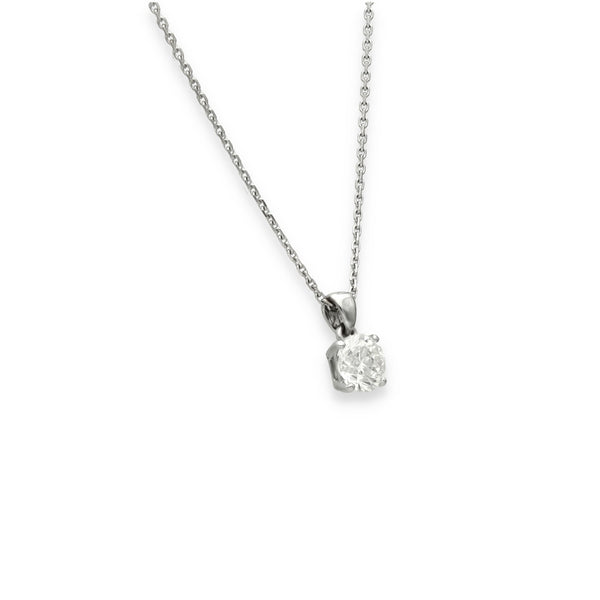 18ct White Gold Diamond Dot Pendant & Necklace - 16/18" - 1.67ct