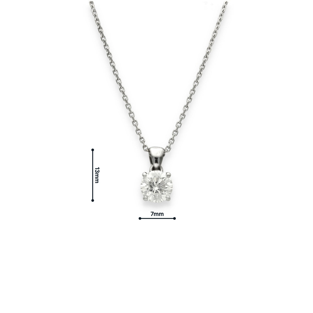 18ct White Gold Diamond Dot Pendant & Necklace - 16/18" - 1.67ct