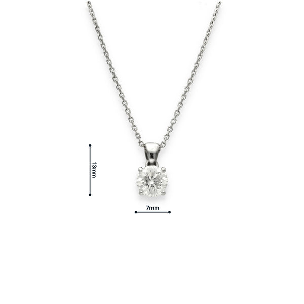 18ct White Gold Diamond Dot Pendant & Necklace - 16/18" - 1.67ct