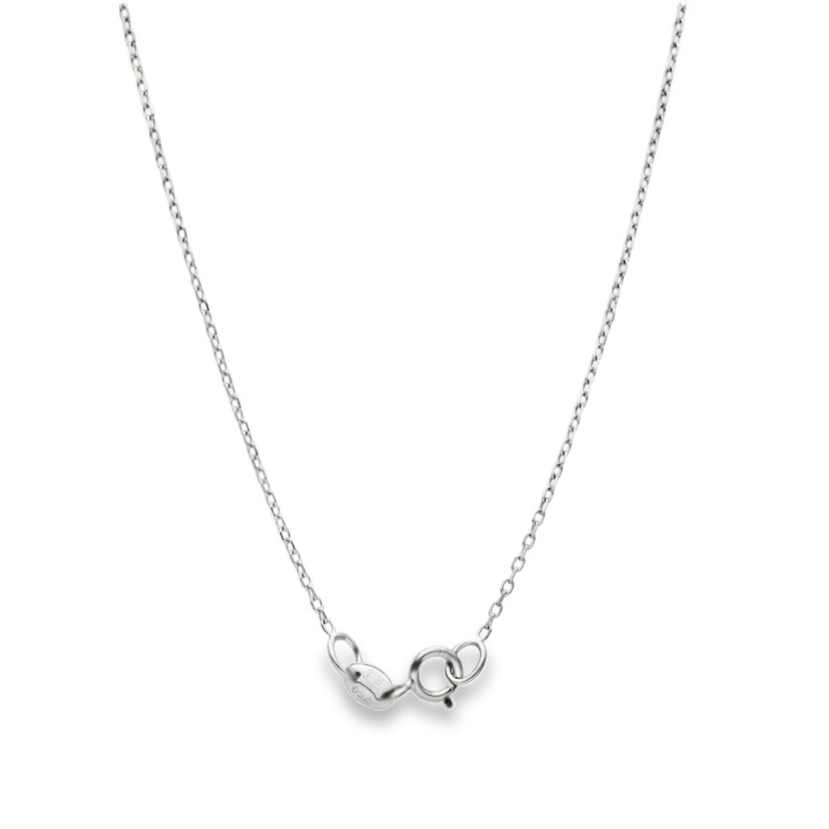 18ct White Gold Diamond Cross Pendant & Necklace - 18" - 0.88ct
