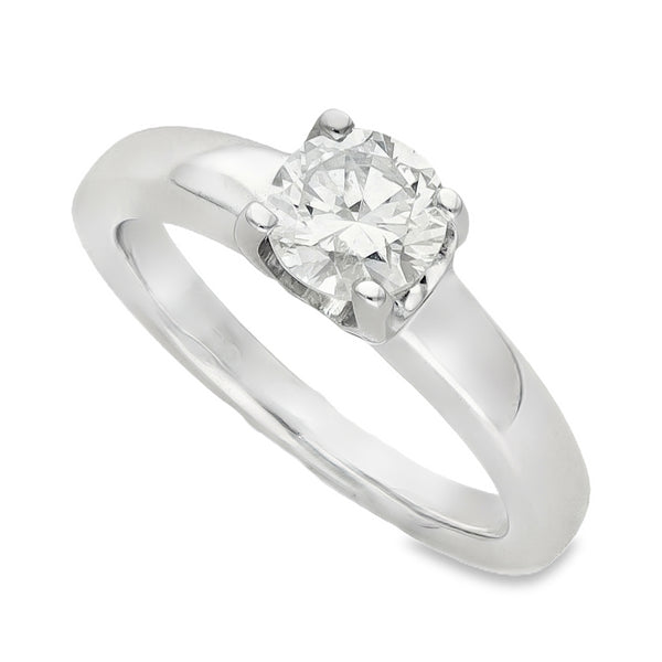 18ct White Gold Diamond Solitaire Engagement Ring - Size H½ - 0.60ct