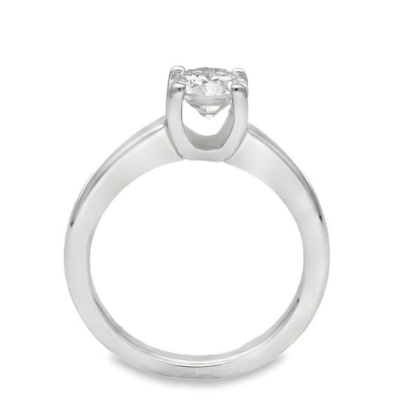 18ct White Gold Diamond Solitaire Engagement Ring - Size H½ - 0.60ct