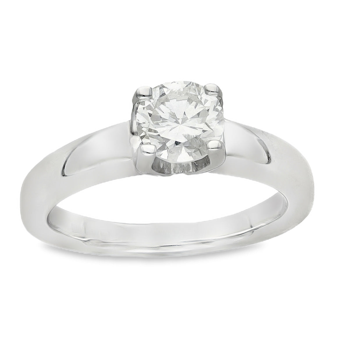18ct White Gold Diamond Solitaire Engagement Ring - Size H½ - 0.60ct