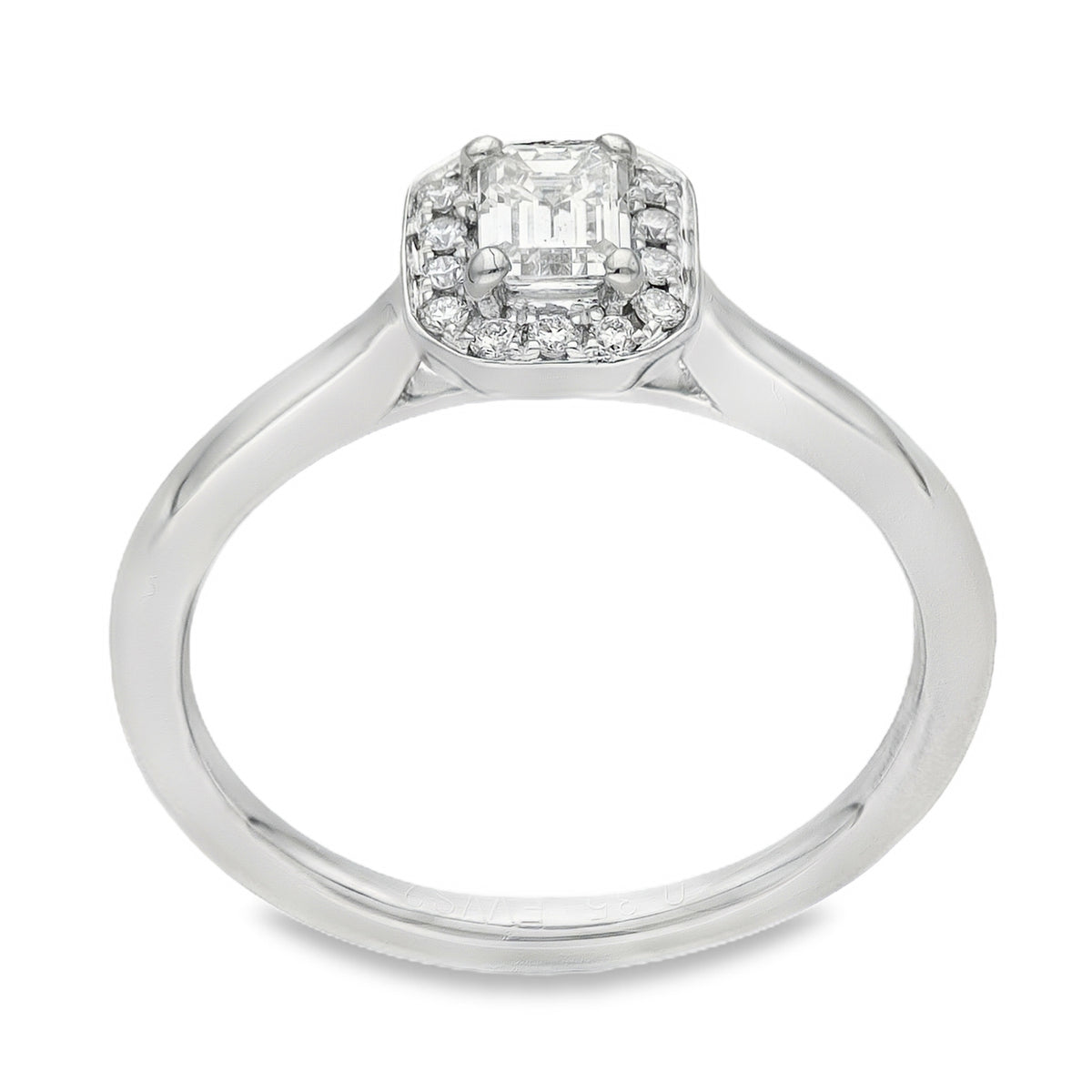 950 Platinum Diamond Cluster Ring - Size M½ - 0.35ct