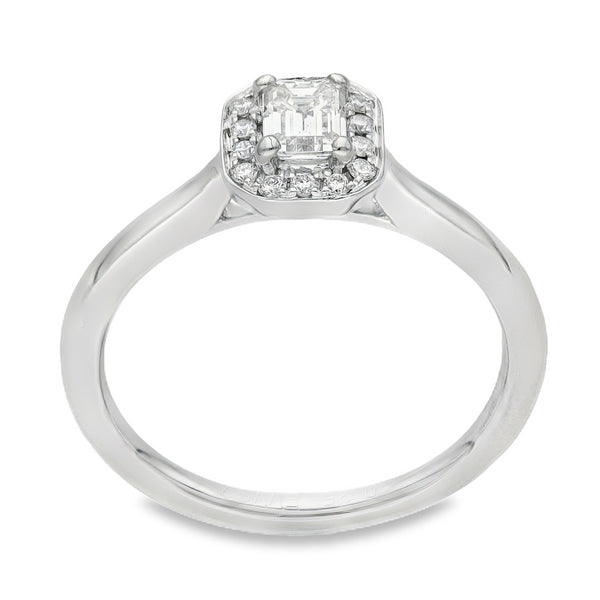 950 Platinum Diamond Cluster Ring - Size M½ - 0.35ct