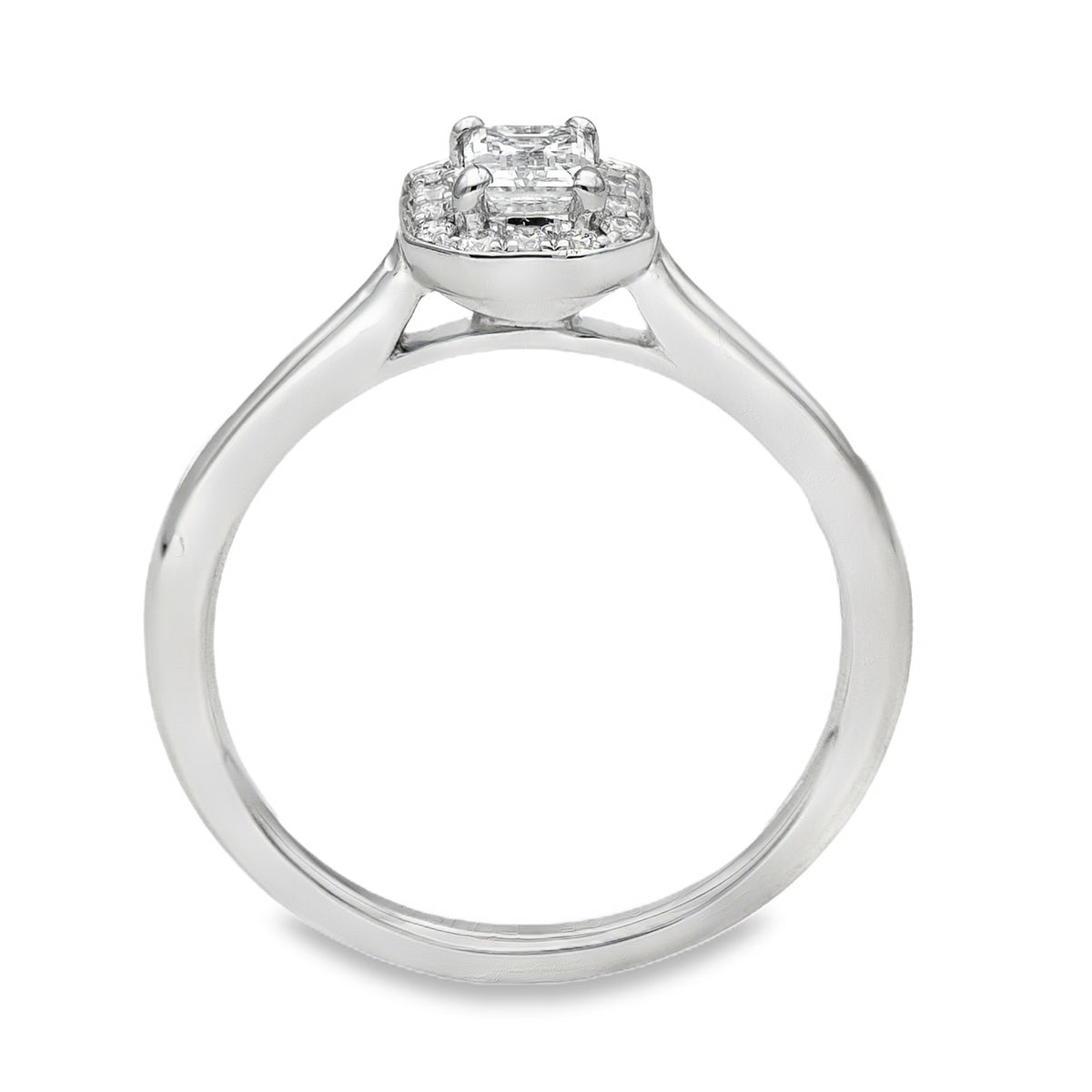 950 Platinum Diamond Cluster Ring - Size M½ - 0.35ct