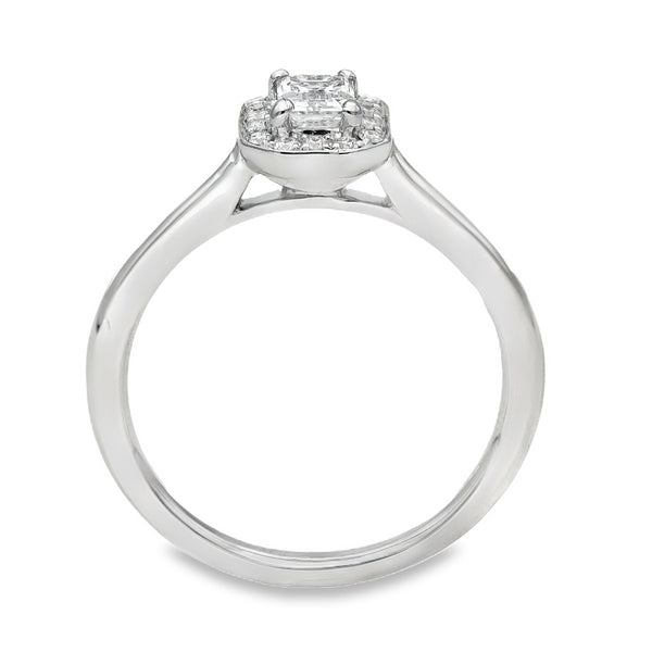 950 Platinum Diamond Cluster Ring - Size M½ - 0.35ct