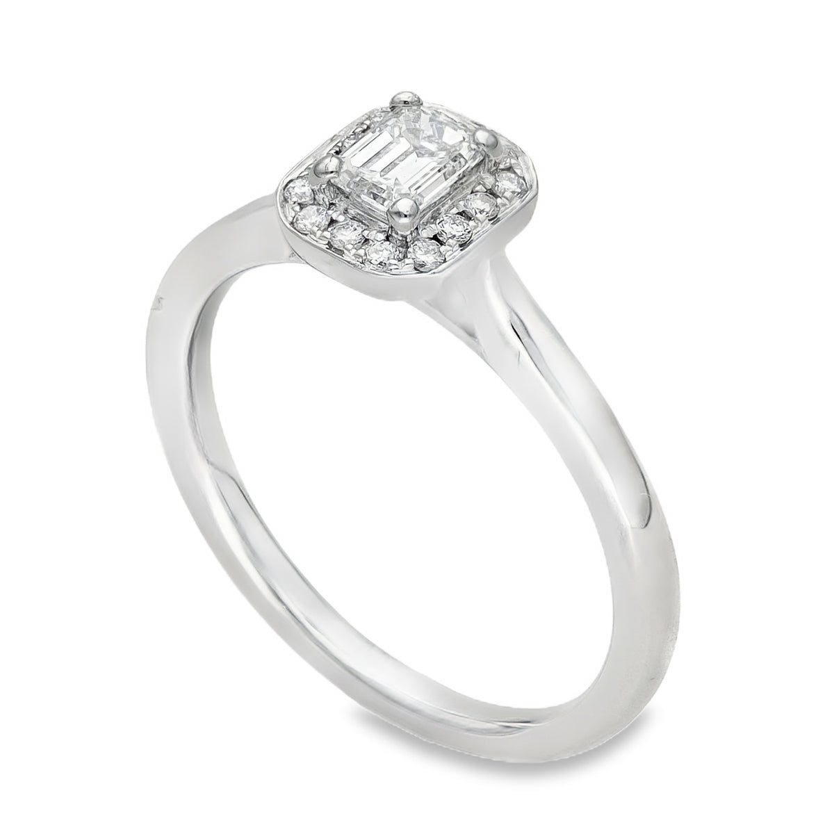 950 Platinum Diamond Cluster Ring - Size M½ - 0.35ct