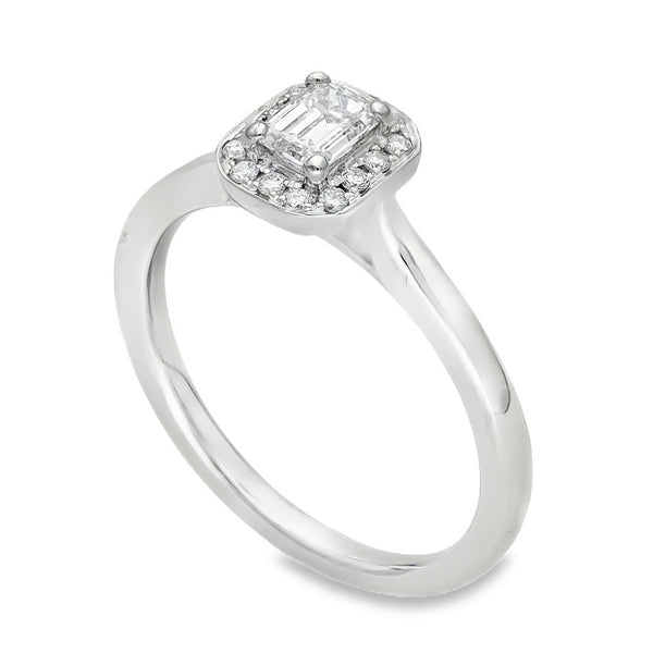 950 Platinum Diamond Cluster Ring - Size M½ - 0.35ct