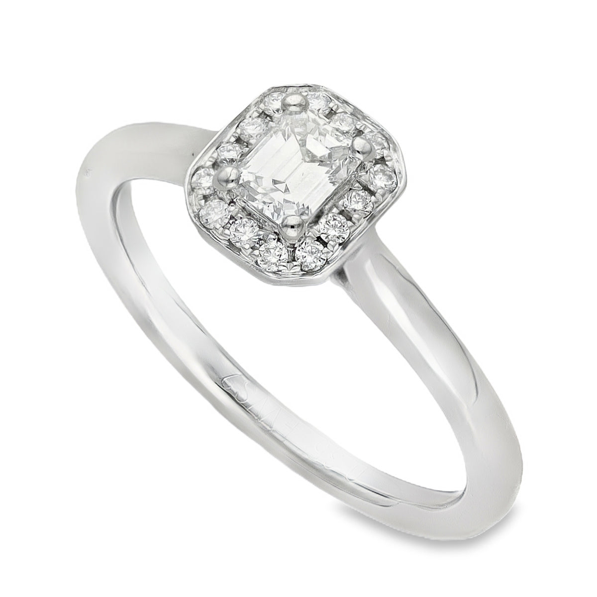 950 Platinum Diamond Cluster Ring - Size M½ - 0.35ct