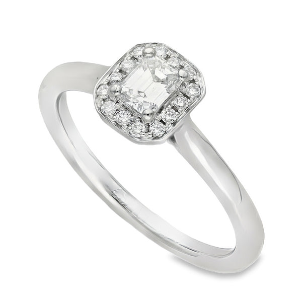 950 Platinum Diamond Cluster Ring - Size M½ - 0.35ct