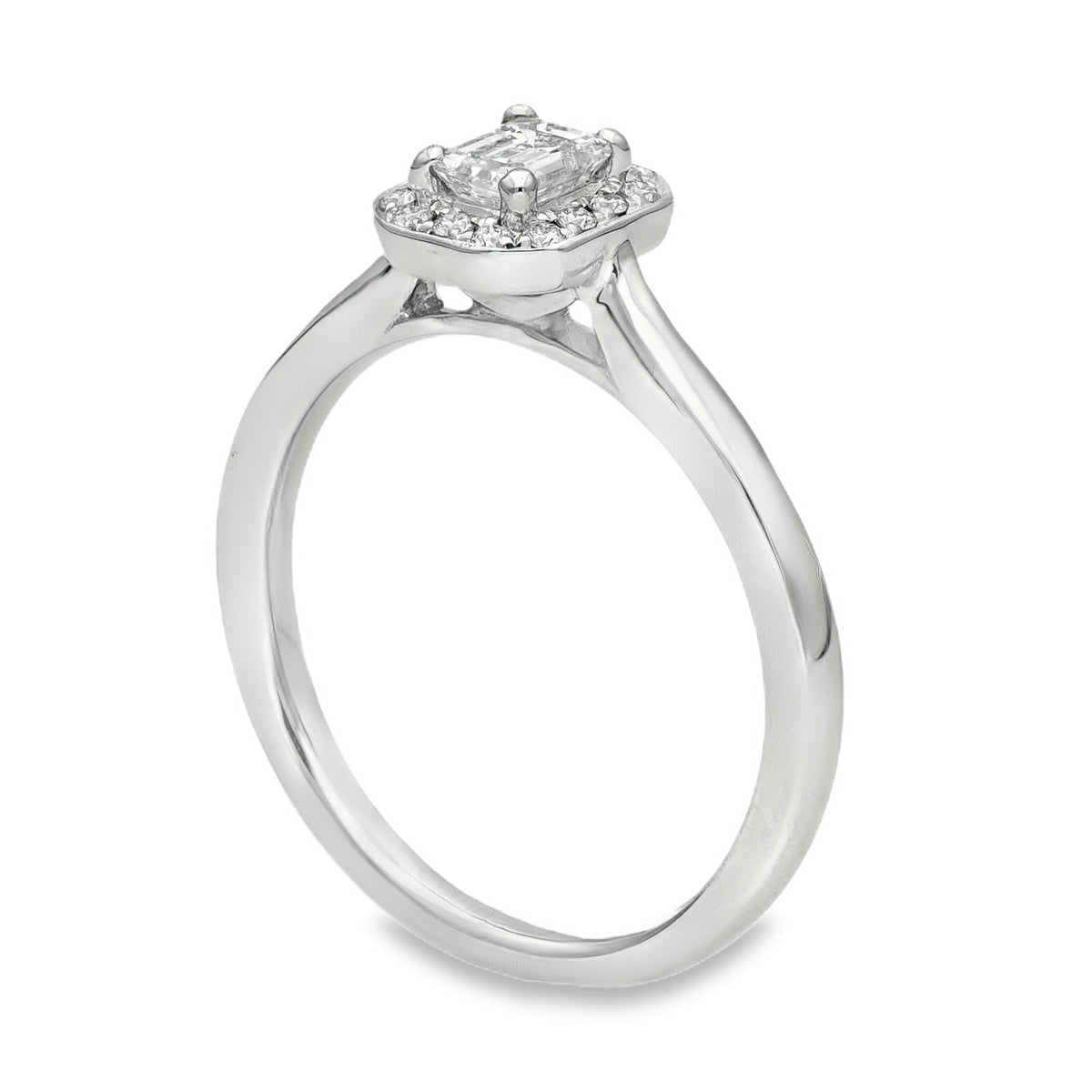 950 Platinum Diamond Cluster Ring - Size M½ - 0.35ct