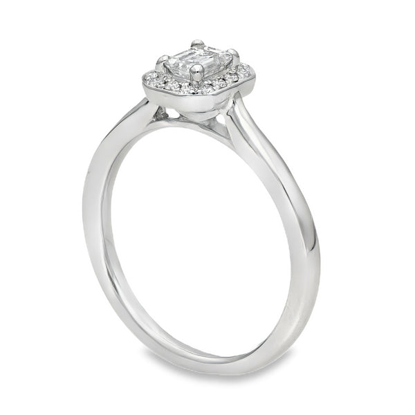950 Platinum Diamond Cluster Ring - Size M½ - 0.35ct