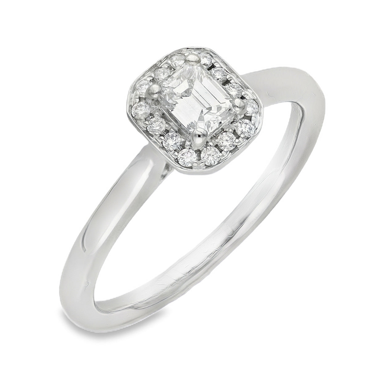 950 Platinum Diamond Cluster Ring - Size M½ - 0.35ct