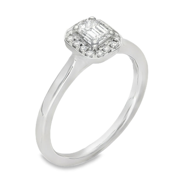 950 Platinum Diamond Cluster Ring - Size M½ - 0.35ct