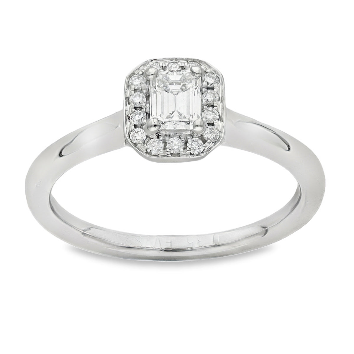 950 Platinum Diamond Cluster Ring - Size M½ - 0.35ct