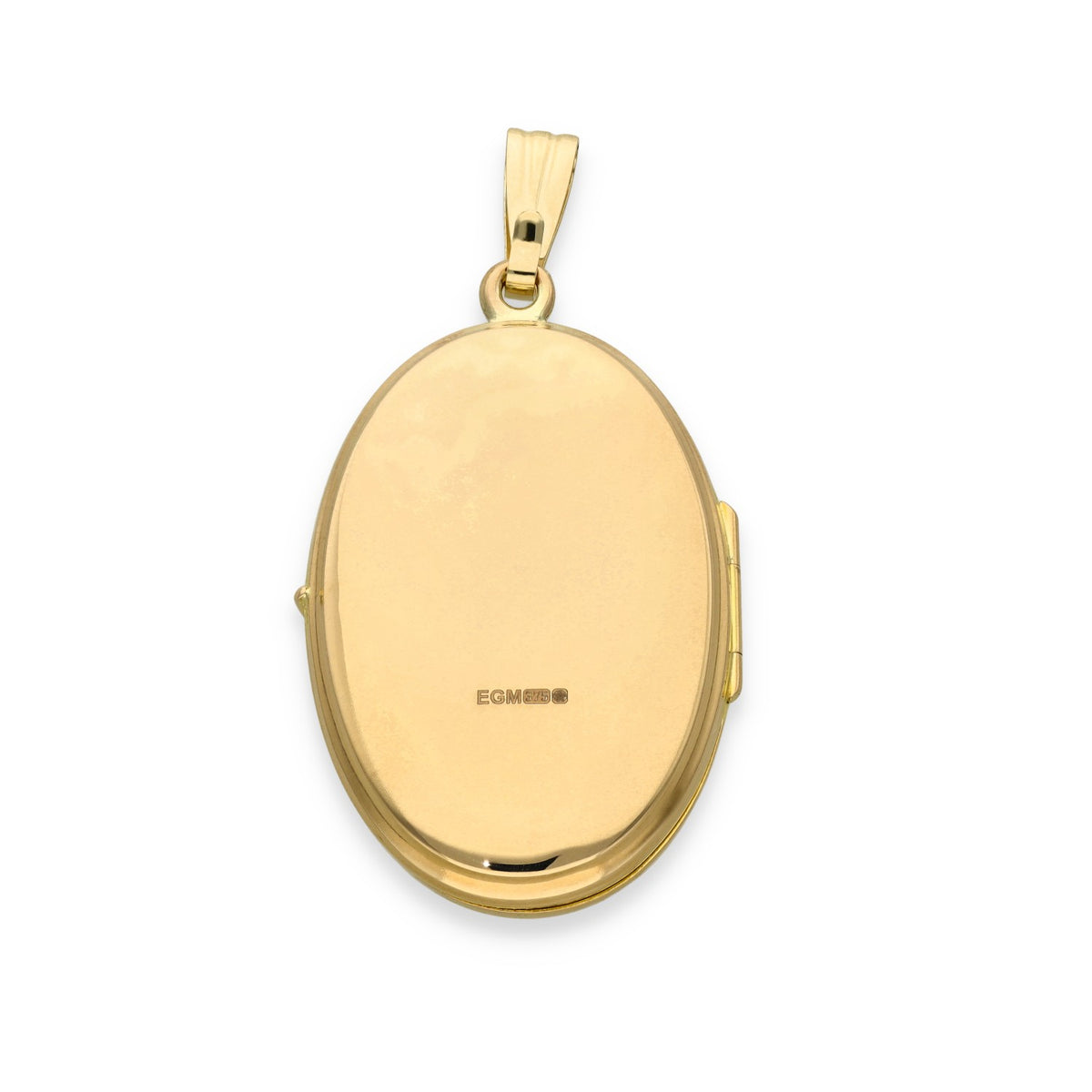 9ct Yellow Gold Oval Flower & Leaf Locket - 24x37x7mm - 4.3g