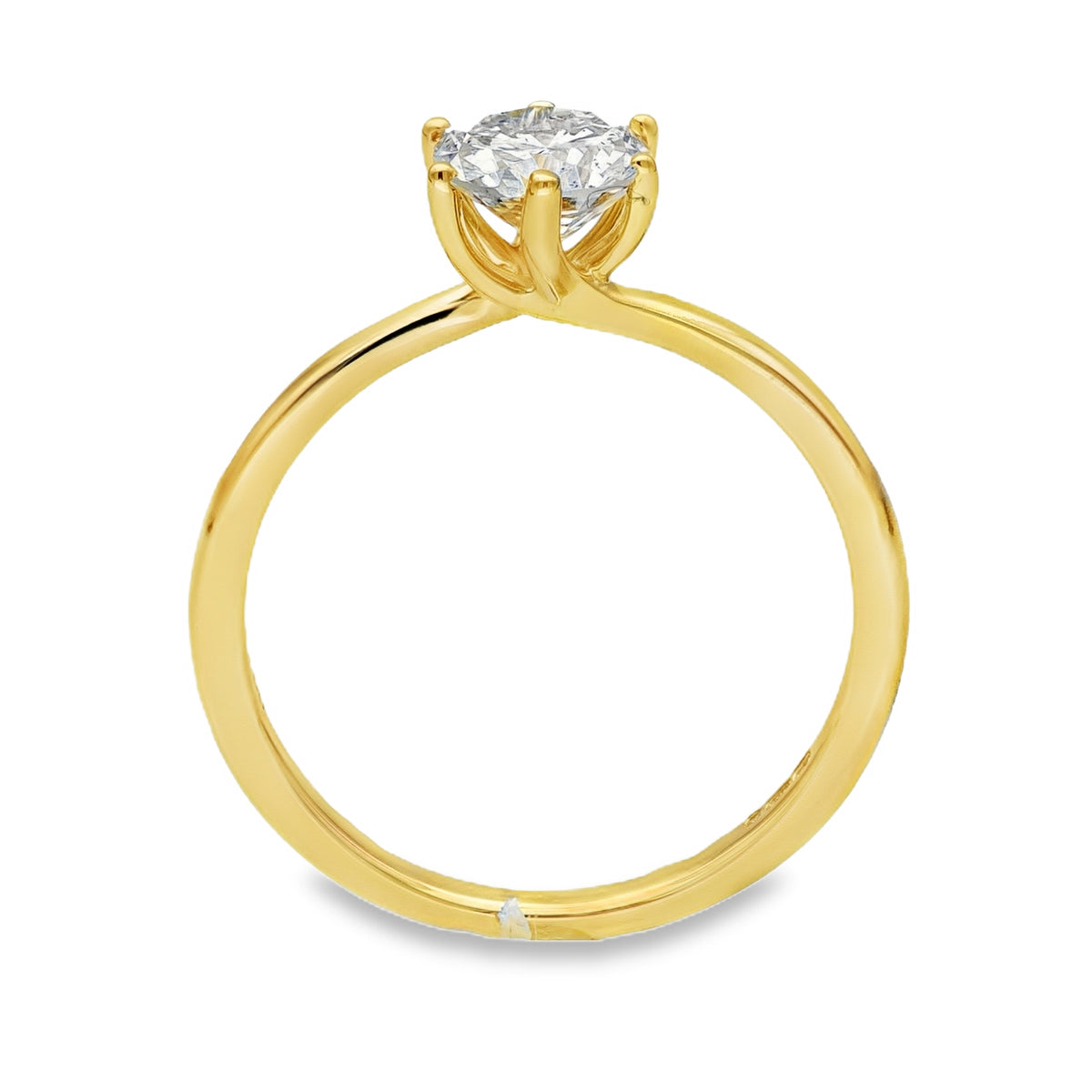 18ct Yellow Gold Diamond Solitaire Engagement Ring - 0.77ct
