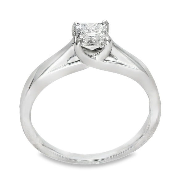18ct White Gold Diamond Solitaire Engagement Ring - Size K - 0.50ct