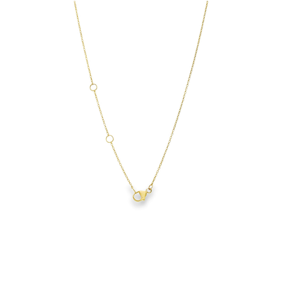 Lab Grown 0.76ct Yellow Gold Certified Mixed-Cut Scatter Pendant & Necklace - D-F/VVS-VS