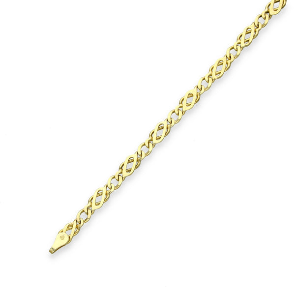 9ct Yellow Gold Celtic Link Bracelet - 7" - 3.8g
