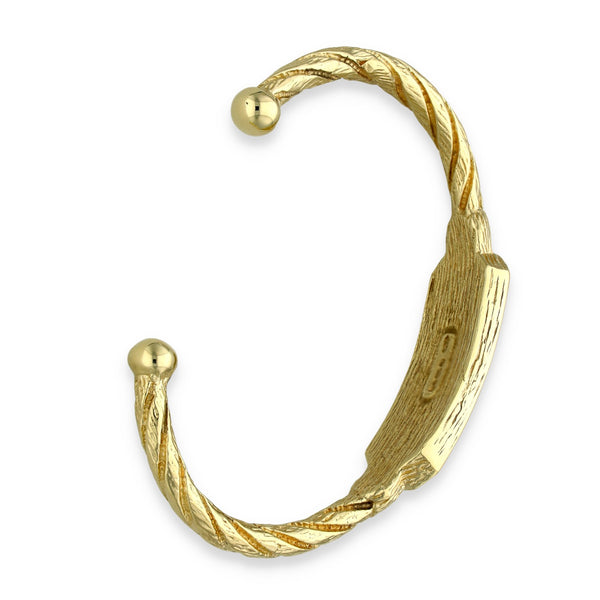 9ct Heavy I.D Twist Torque Bangle 35.0g