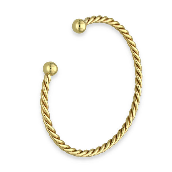 9ct Yellow Gold Twist Torque Bangle 10.5g