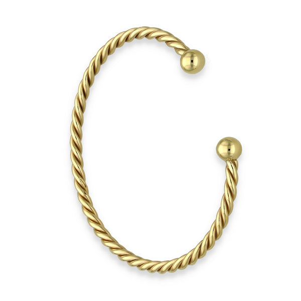 9ct Yellow Gold Twist Torque Bangle 10.5g