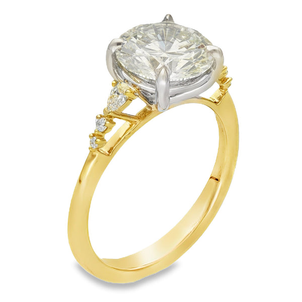 18ct Yellow Gold Diamond Solitaire Engagement Ring -  Size M - 2.73ct