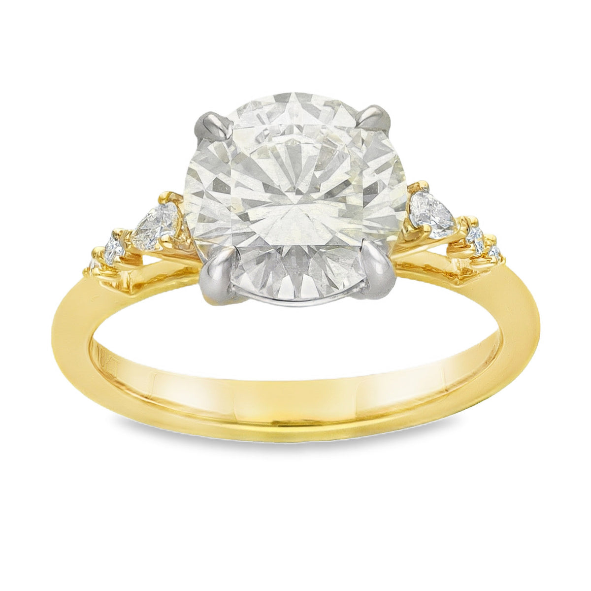 18ct Yellow Gold Diamond Solitaire Engagement Ring -  Size M - 2.73ct