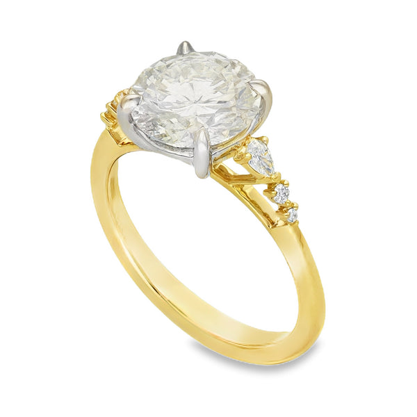 18ct Yellow Gold Diamond Solitaire Engagement Ring -  Size M - 2.73ct