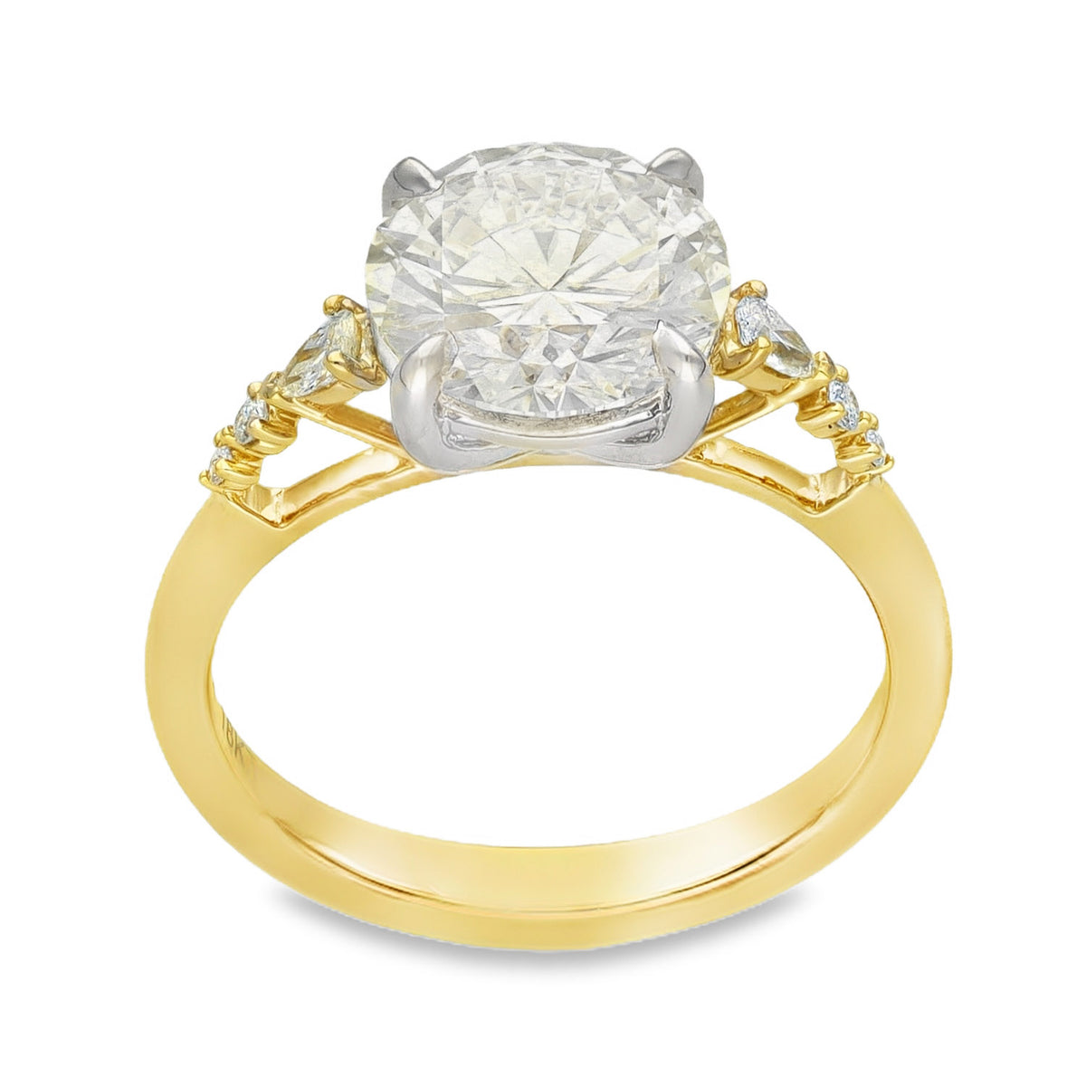 18ct Yellow Gold Diamond Solitaire Engagement Ring -  Size M - 2.73ct