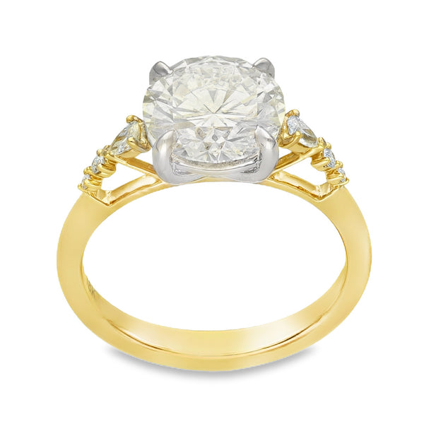 18ct Yellow Gold Diamond Solitaire Engagement Ring -  Size M - 2.73ct